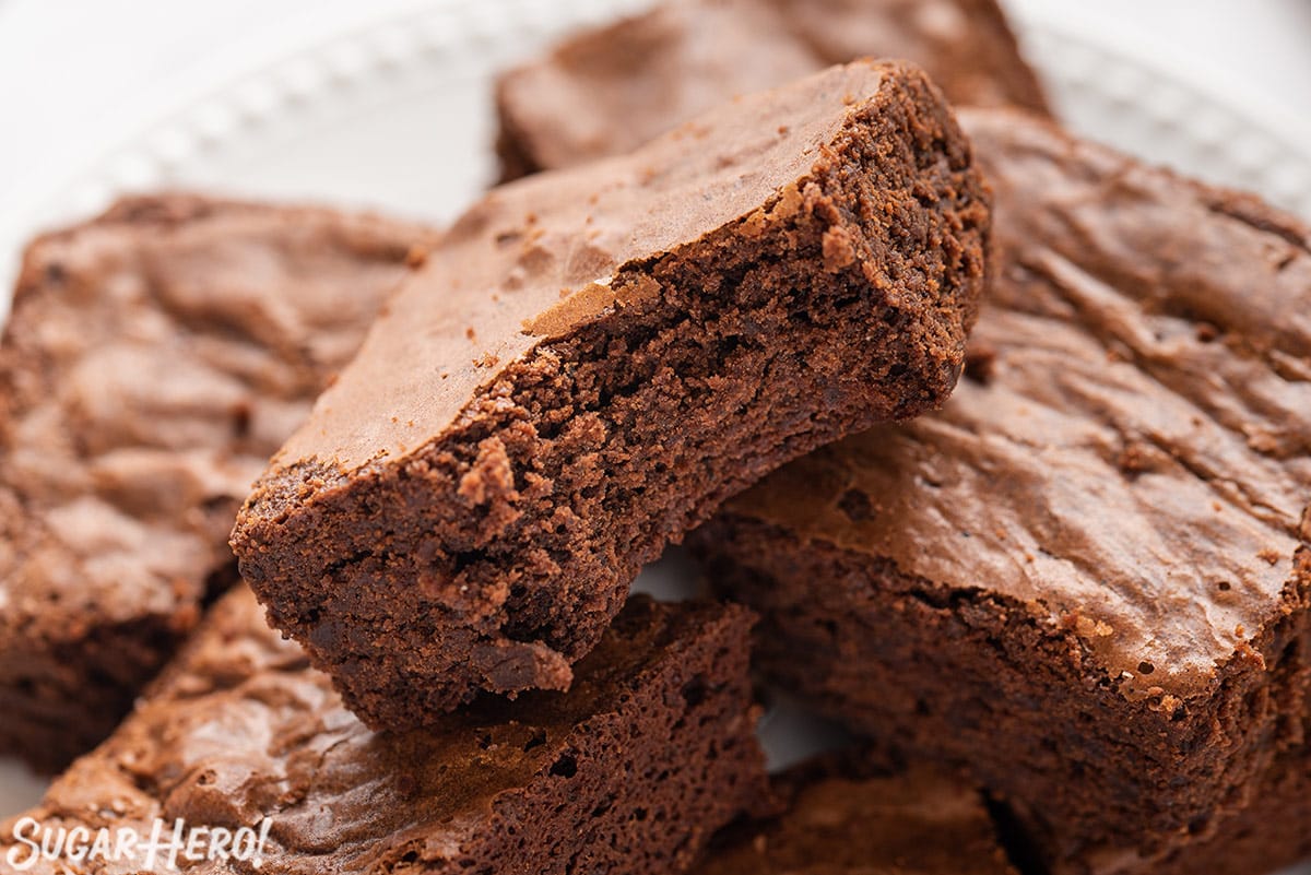 Close-up of Brown Butter Brownie with a bite taken out