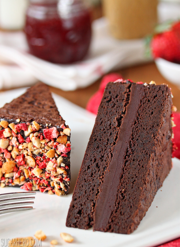 Peanut Butter and Jelly Brownie Sandwiches | SugarHero.com