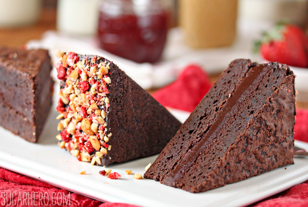 Peanut Butter and Jelly Brownie Sandwiches | SugarHero.com