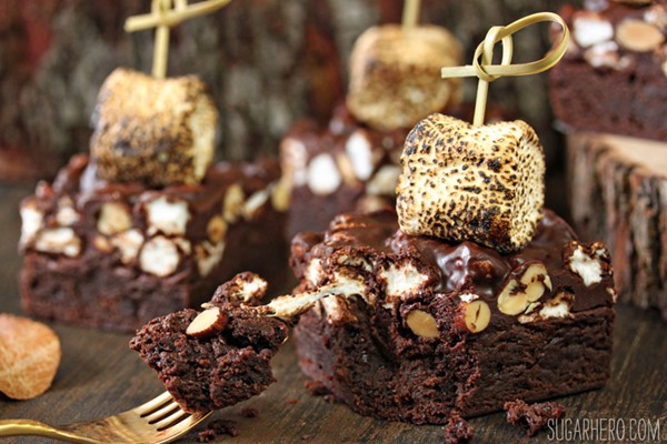 Campfire Rocky Road Brownies | From SugarHero.com Campfire Rocky Road Brownies | From SugarHero.com