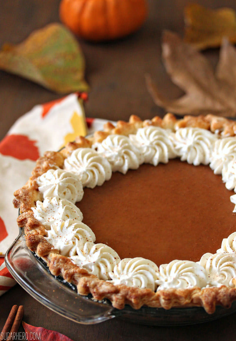 Dulce de Leche Pumpkin Pie | From SugarHero.com