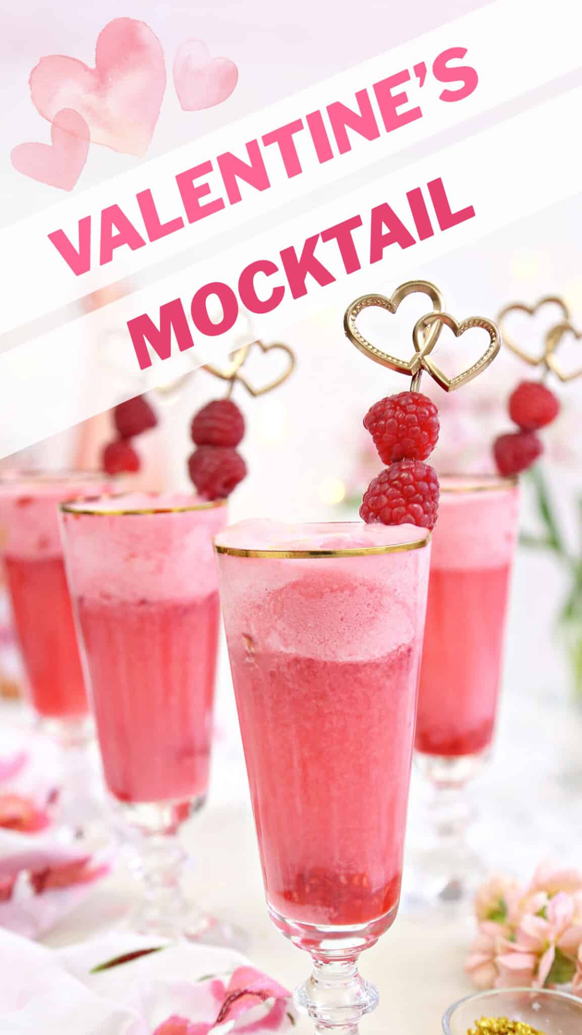 Love Potion Valentine's Day drink photo with text overlay for Pinterest.