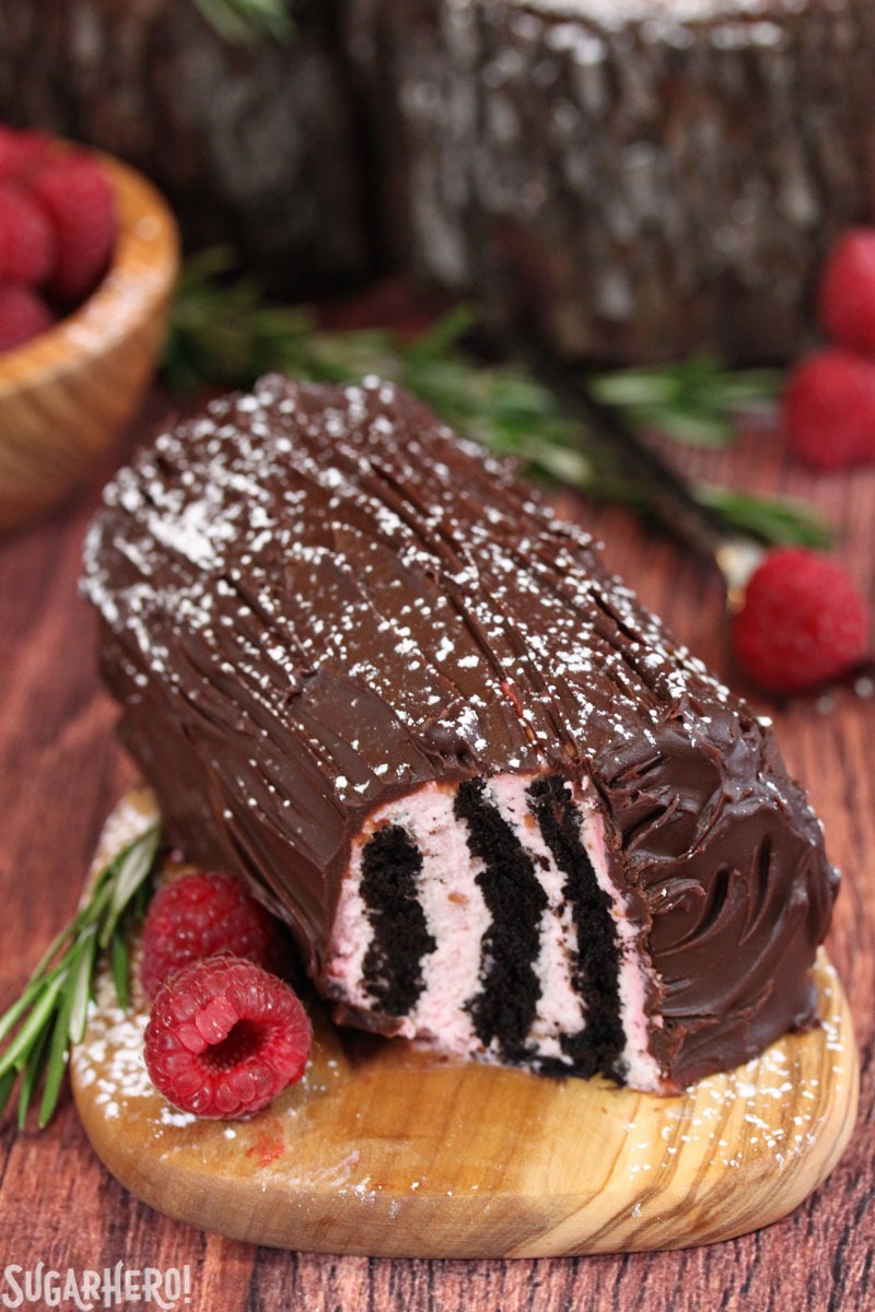 Mini No-Bake Buche de Noel | From SugarHero.com
