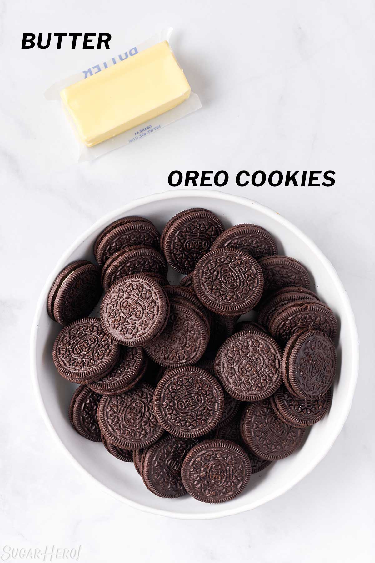 Ingredient picture for Oreo Pie Crust.