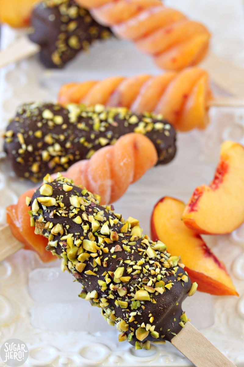 Peach Passion Pops | From SugarHero.com