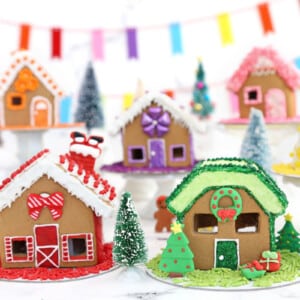 Rainbow Gingerbread House Village