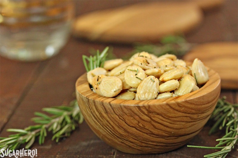 Rosemary Almond Blondies | From SugarHero.com